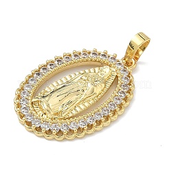 Латунные микропаве прозрачные подвески с фианитом&nbsp;KK-G548-16G