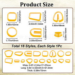 Набор прессованных форм из пластиковой глины TOOL-WH0125-70