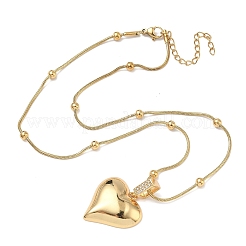 Ожерелья с подвесками из нержавеющей стали 304 с микропаве из прозрачных кубических цирконий для женщин&nbsp;LS-NJEW-Z103-01G-04