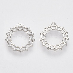 Латунные микропаве прозрачные подвески с фианитом&nbsp;ZIRC-Q021-028P-NF