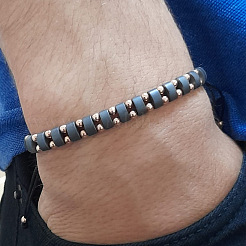 Синтетические немагнитные гематитовые бусины OW8240