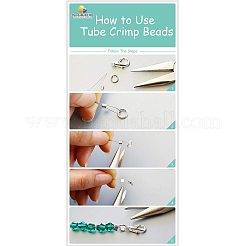 Зажимные бусины из латуни KK-PH0035-14-AB