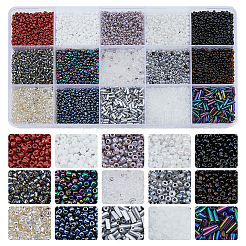 225 г 17 вида стеклянных стеклянных бусин и круглых бусин&nbsp;SEED-DC0001-02A