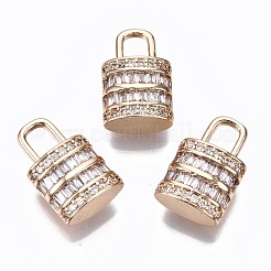 Латунные микропаве прозрачные подвески с фианитом GLAA-S193-027