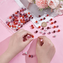 100 шт. 5-х цветные бусины-диско-шары со стразами&nbsp;RB-UN0001-18A