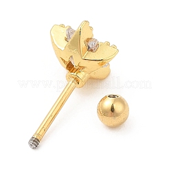 Серьги-гвоздики из циркония&nbsp;LS-EJEW-L265-09G