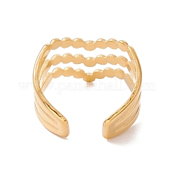 Ионное покрытие (ip) 304 нержавеющая сталь заводная головка открытое манжетное кольцо RJEW-H107-17G