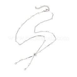 2 шт. 2 цвета 304 нержавеющая сталь плоская цепочка для изготовления ожерелья AJEW-JB01349