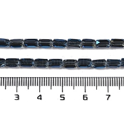 Стеклянные бусины с гальваническим покрытием  GLAA-Q101-02A-FR01