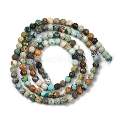 Хубэй природных бирюзовый бисер нитей&nbsp;LS-G-L628-B02-3mm-02