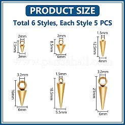 30 шт. 6 стиля 304 с 201 подвеской из нержавеющей стали FIND-UN0004-30