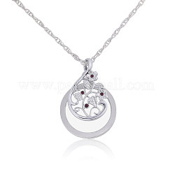 Женские ожерелья из сплава с подвеской в виде веревки&nbsp;NJEW-WH0013-74S