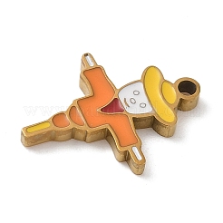 Эмалевые подвески из нержавеющей стали 304 с рождественской тематикой&nbsp;STAS-K312-04L-G