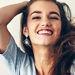 16 шт. 2-х цветная латунная фурнитура для сережек-гвоздиков&nbsp;KK-BC0010-36