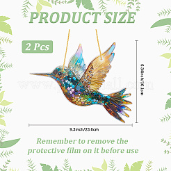 Акриловые подвесные ловцы солнца в виде птиц HJEW-WH20021-02B