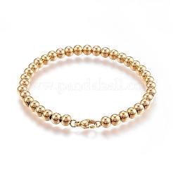 Браслеты из нержавеющей стали 304 с бусинами BJEW-G544-31G