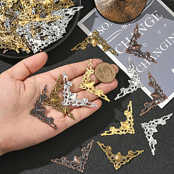 120 шт. 4-х цветные железные филигранные соединители&nbsp;FIND-SC0017-14