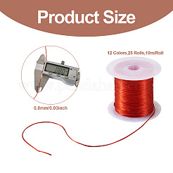 25 рулон 12 цвета плоская эластичная хрустальная нить OCOR-PJ0001-010