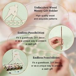 Незаконченный деревянный подарочный держатель для денег AJEW-WH0270-305B