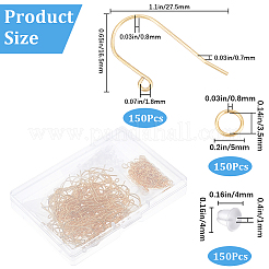150 шт. крючки для сережек из нержавеющей стали 304 DIY-SP0001-02