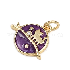 Подвески в форме планеты и кошки из латуни и эмали&nbsp;KK-B150-22G