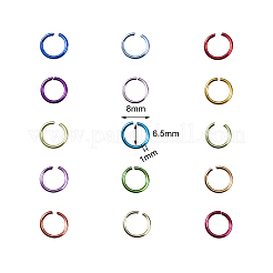 1500шт 15 цвета алюминиевые прыжковые кольца ALUM-CJ0001-21