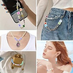 10 шт. двухцветные радужные переливающиеся акриловые бусины с УФ-покрытием&nbsp;TACR-YW0002-33C