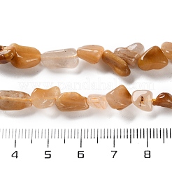 Нити бусин из натурального желтого рутилового кварца G-P497-01C-58