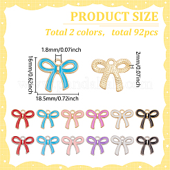 92шт 2 цвета сплава эмалевые подвески&nbsp;ENAM-WR0001-17