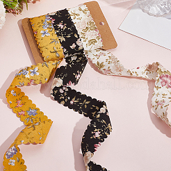 1 комплект полиэстеровой ленты с цветочным принтом OCOR-CY0002-38A