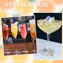 Подвески для бокалов для вина из эмалированного сплава с фруктами&nbsp;HJEW-WH00046