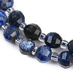 Нитки бусины из натурального ляписа-лазури G-G182-B01-01