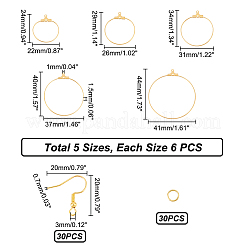 Набор для самостоятельного изготовления больших круглых сережек-капель DIY-UN0004-09