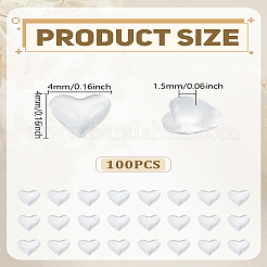 100шт. Кабошоны из смолы в форме сердца&nbsp;MRMJ-LP0001-09