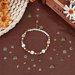 400 шт. 12 колпачка для бусин в тибетском стиле&nbsp;TIBEB-PH0005-41