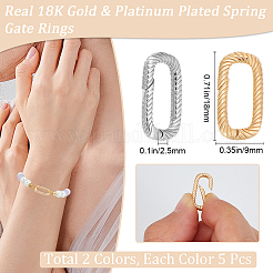 10 шт. 2-х цветные латунные кольца для пружинных затворов KK-BBC0014-13