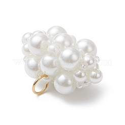 Подвески из перламутрового стекла с бусинами из жемчуга PALLOY-MZ01101-01