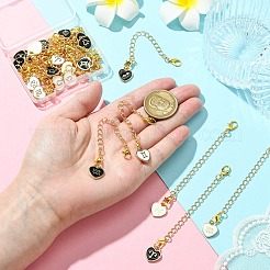 24 шт. 2-х цветные эмалевые подвески для чашек&nbsp;HJEW-CJ00079