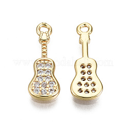 Латунные микропаве прозрачные подвески с фианитом KK-T056-56G-NF