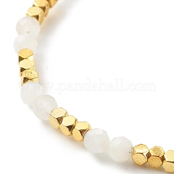 Комплекты эластичных браслетов из натурального радужного лунного камня и ляпис-лазури&nbsp;BJEW-JB06255-03