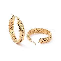 Серьги-кольца из нержавеющей стали 304 с ионным покрытием (IP) EJEW-M212-05G