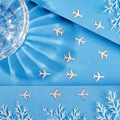 12 шт. подвески из нержавеющей стали 201 двух цветов STAS-UN0035-68