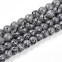 Прозрачная выпечка окрашенные стеклянные бусины нити DGLA-N009-10mm-10