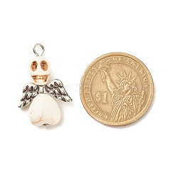 Хэллоуин окрашенные синтетические бирюзовые подвески&nbsp;PALLOY-JF01598-03