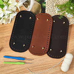 3 шт. 3 цвета овальные сумки из искусственной кожи для вязания крючком подкладка для формирования низа ногтей&nbsp;DIY-CL0002-16