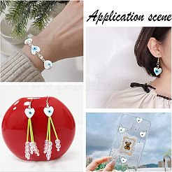 2 нити сердечки сглаза бусины лэмпворк нити LAMP-NB0001-51B