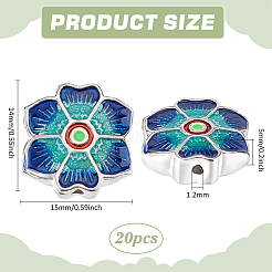 20шт эмалевые бусины из сплава ENAM-PH0002-92