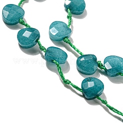 Нити из синтетических бирюзовых бусин X-G-F513-02A-01