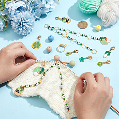 Тема зеленых растений наборы инструментов для вязания своими руками HJEW-NB00149