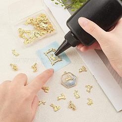 60 шт. 5 стиля пасхальный кролик сплав маленькие кабошоны ручной работы FIND-OC0001-50